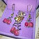 Set 'Cherries' with pink rubies and chrome diopsides. Jewelry Sets. SELENA. Online shopping on My Livemaster.  Фото №2