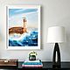 Painting lighthouse sea storm. Painting as a gift seascape. Pictures. Olga Ermakova art. Online shopping on My Livemaster.  Фото №2