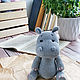 Soft knitted Hippo toy, Stuffed Toys, Rybinsk,  Фото №1