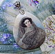 Pendant with lacquer miniature on mother of pearl Mystery of an Aristocrat. Pendants. Inna Kaminskaya (innakaminskaya). Online shopping on My Livemaster.  Фото №2