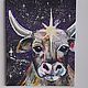  Painting on canvas. Star cow. Pictures. Dolls. Online shopping on My Livemaster.  Фото №2