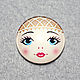 Face for brooch cabochon Matryoshka 20 mm. Cabochons. agraf. Online shopping on My Livemaster.  Фото №2