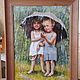 Картина маслом на заказ Летний дождь, Картины, Сочи,  Фото №1