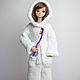 Вязаный халат и тапочки для куклы Smart, 1/3 BJD. Одежда для кукол. ToyFairyTale. Ярмарка Мастеров.  Фото №4