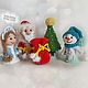 Finger toys Santa Claus snow maiden Christmas tree Snowman New year, Puppet show, Kemerovo,  Фото №1