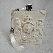 Сувениры и подарки handmade. Livemaster - original item 200ml gift flask with stainless steel lions. Handmade.