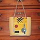 Kandinsky. Leather yellow artistic bag "Yellow sound". Classic Bag. Leather  Art  Phantasy. My Livemaster. Фото №4