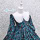 Платье " Moncher" принт рябина на изумруде. Платье. Little___dress. Интернет-магазин Ярмарка Мастеров.  Фото №2