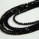 3 mm-Spinel black jewelry cut. Thread