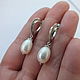 Earrings 'Regina' - pearls, silver. Earrings. masterskai. Online shopping on My Livemaster.  Фото №2