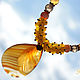 Honey flavor - a necklace with a pendant of agate carnelian, Necklace, Khimki,  Фото №1