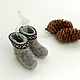 Order Christmas Souvenirs: gray mini boots. snezhana-snezhina (snezhanap). Livemaster. . Christmas gifts Фото №3