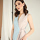 Order Dress-vest on the smell of linen Color block, dress pink blue. mozaika-rus. Livemaster. . Dresses Фото №3