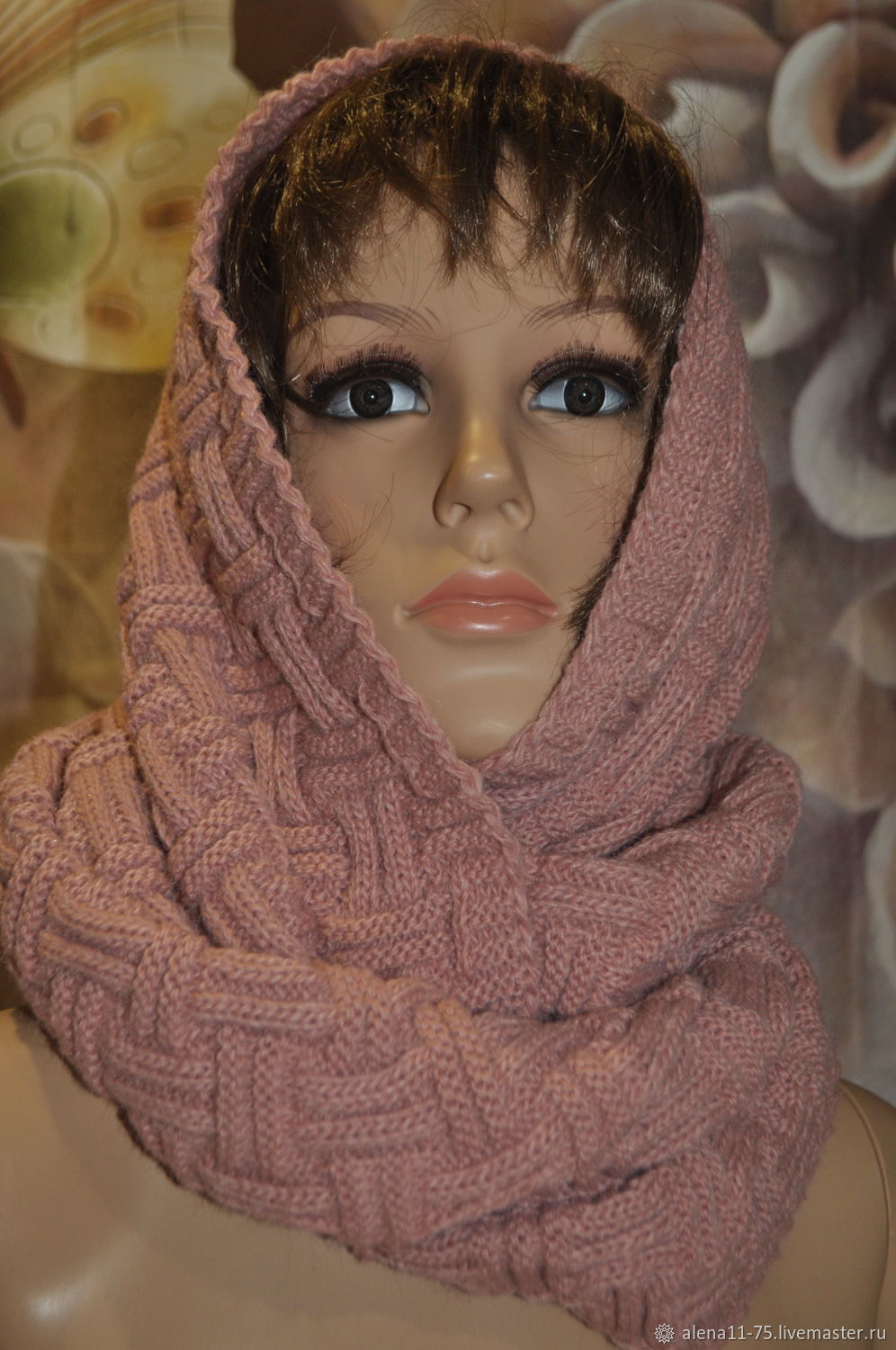 Hand-knitted snood,oversize,half-wool, Snudy1, Gryazi,  Фото №1