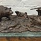 Статуэтка из бронзы " Охота на медведя", Статуэтки, Санкт-Петербург,  Фото №1