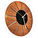 Круглые настенные часы из дерева и акрила в стиле эко, Часы классические, Челябинск,  Фото №1