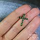 Заказать Подвеска крест зеленый серебро 925 пробы с фианитами. MARIA GUSEVA Fashion Jewelry. Ярмарка Мастеров. . Подвеска Фото №3