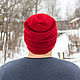 Double cashmere beanie hat (cashmere/merino, unisex model). Caps. Knitwear shop Fairy Tale by Irina. My Livemaster. Фото №4