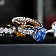 Кольцо Candies с сапфиром и бриллиантами из белого золота 585. Кольца. BUGAKOV jewelry. Ярмарка Мастеров.  Фото №4
