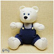 Куклы и игрушки ручной работы. Ярмарка Мастеров - ручная работа Soft toys: Bear in pants-knitted toy. Handmade.