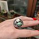 Винтаж: Винтажный серебряный Мексиканский перстень с двумя камнями. Колье винтажные. Antiki777. Интернет-магазин Ярмарка Мастеров.  Фото №2