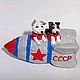 Ёлочная ватная игрушка Белка и Стрелка в ракете. Елочные игрушки. Домовой Уют. Ярмарка Мастеров.  Фото №6