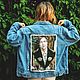 Denim jacket with Harry Styles print. Harry Styles Clothing Painting, Outerwear Jackets, Omsk,  Фото №1