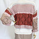 Вязаный свитер с V образным вырезом. Свитеры. Knit by Heart - Вязаная одежда 富. Ярмарка Мастеров.  Фото №4