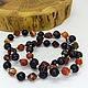 Beads with black agate and carnelian 56 cm. Beads2. Selberiya shop. My Livemaster. Фото №4