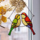 Цветные витражные птички, Витражи, Новосибирск,  Фото №1