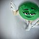 Мягкая игрушка зеленая m&m’s / эмэмдемс / персонаж  конфеты. Мягкие игрушки. Галина Додонова. Ярмарка Мастеров.  Фото №4