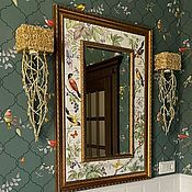 Для дома и интерьера ручной работы. Ярмарка Мастеров - ручная работа Mirror: Chinoiserie. With birds. Handmade.