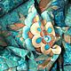 Order Batik scarf 'turquoise fantasy'. OlgaPastukhovaArt. Livemaster. . Shawls1 Фото №3