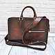 Men's briefcase bag, designer model made of genuine leather, Men\'s bag, St. Petersburg,  Фото №1