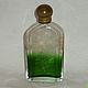 PERFUME BOTTLE. GREEN and COLORLESS glass,late 19th century, Vintage Souvenirs, St. Petersburg,  Фото №1