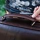 Portfolio leather Werner. Brief case. Ratatosk Leather Accessories. Online shopping on My Livemaster.  Фото №2