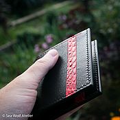 Men's Leather Wallet / Bifold Wallet Made of Italian Pueblo Leather
