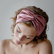 Аксессуары handmade. Livemaster - original item Silk headband-bandeau for hair dusty rose. Handmade.