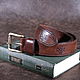 Order Men's leather belt "Vintage". CRAZY RHYTHM bags (TP handmade). Livemaster. . Straps Фото №3
