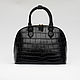 Women's bag made of genuine crocodile leather in black color. Classic Bag. PREMIUM GOODS. Online shopping on My Livemaster.  Фото №2
