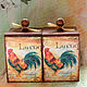 Boxes for spices chickens decoupage. Storage Box. Вязаные сумки, косынки (Olly). Online shopping on My Livemaster.  Фото №2