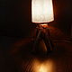 Настольный светильник с абажуром деревянный. Ночники. ВЕРЕЯ - инструменты для шерсти. Интернет-магазин Ярмарка Мастеров.  Фото №2