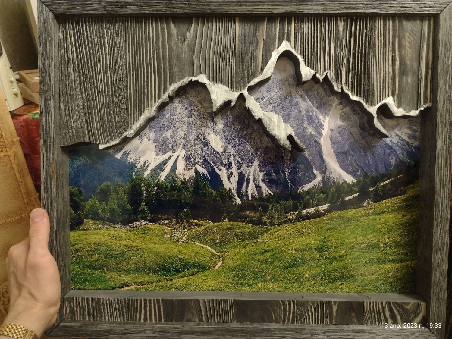 Панно Горы из дерева. в интернет-магазине на Ярмарке Мастеров | Панно ...