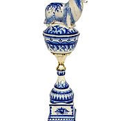 Подарки к праздникам ручной работы. Ярмарка Мастеров - ручная работа Premium Collie Porcelain Gzhel Cup. Handmade.