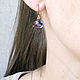 Purple earrings, purple stone earrings, lilac earrings. Earrings. Irina Moro. Online shopping on My Livemaster.  Фото №2