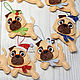 Christmas toys made of felt ' pug'. New year's dog, Christmas decorations, Belgorod,  Фото №1