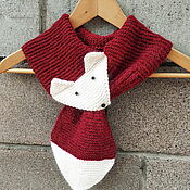Аксессуары handmade. Livemaster - original item Knitted scarf Chanterelle Fur scarf, children`s scarf. Handmade.