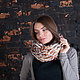 Large Snood hand knit, beige brown. Snudy1. Tany my-sharf. Online shopping on My Livemaster.  Фото №2
