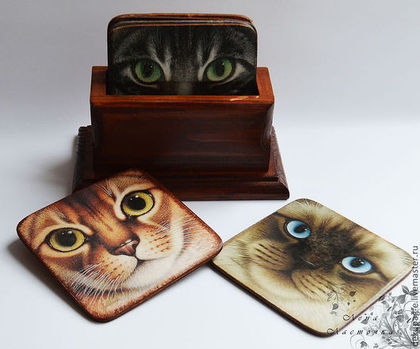 Кухня ручной работы. Ярмарка Мастеров - ручная работа Набор подставок под горячее, декупаж,