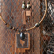 Украшения handmade. Livemaster - original item Jewelry sets: made of merbau iron stones 